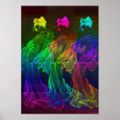 Geisha Abstract Japan Wall Art Poster (Voorkant)