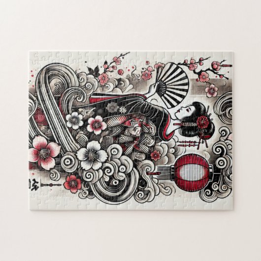 Geisha Art Jigsaw puzzel (Horizontaal)
