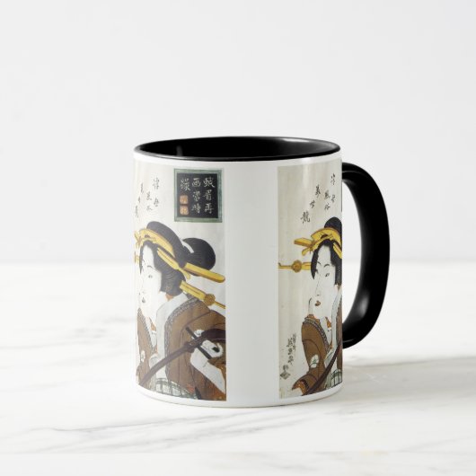 Geisha avec Samisan, Eisen, 1826 Mugs & Steins (Devant droit)