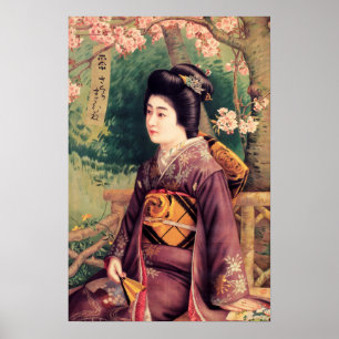 GEISHA BEER  Japans-Aziatische reclame Poster