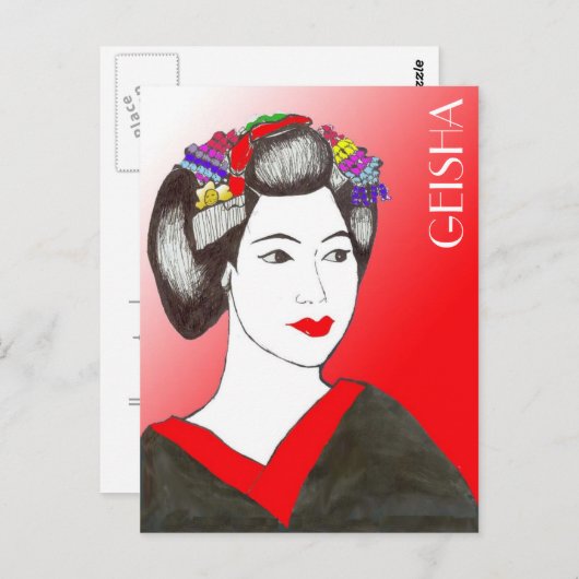 GEISHA BRIEFKAART (Voorkant / Achterkant)
