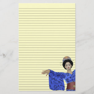 Geisha briefpapier - optionele lijnen