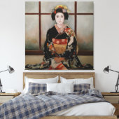 Geisha Canvas Afdruk (Insitu (Slaapkamer))