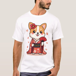 Geisha Corgi Hond Liefhebber Welsh T-shirt