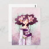 Geisha Dahlia Briefkaart (Voorkant / Achterkant)