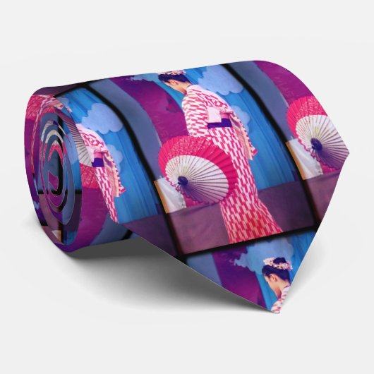 Geisha Dance Stropdas (Opgerold)