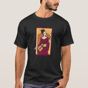 Geisha die shamisen speelt Japanse muziek Japan mu T-shirt