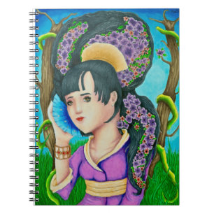 Geisha Du Carnet Spiral De La Forêt