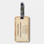 Geisha en Cherry Tree, Ueno Park japanese omgeving Bagagelabel (Achterkant verticaal)