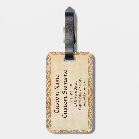 Geisha en Cherry Tree, Ueno Park japanese omgeving Bagagelabel (Achterkant verticaal)