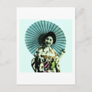  Geisha en haar Parasol Old Japan Briefkaart