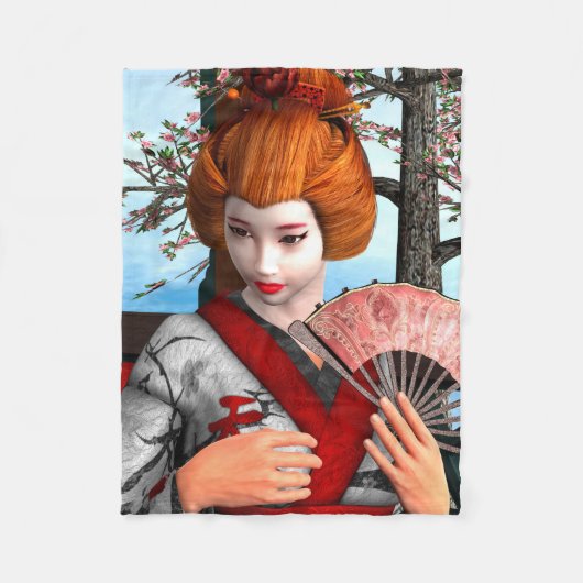 Geisha Fleece Deken (Voorkant)