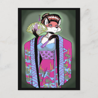 Geisha Fox Briefkaart