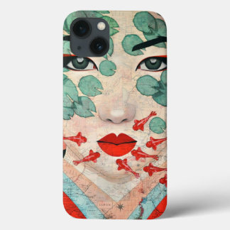 Geisha-geïnspireerde  telefoonhoes - Elegant iPhone 13 Hoesje
