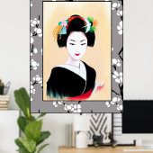 Geisha Girl Blossom Poster (Thuiskantoor)