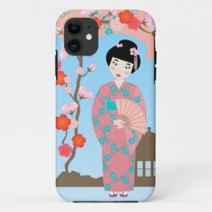 Geisha girl feestje iPhone 11 hoesje