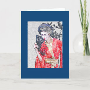 Geisha Girl Wenskaart Kaart