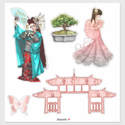 Geisha Girls Sticker (Vel)