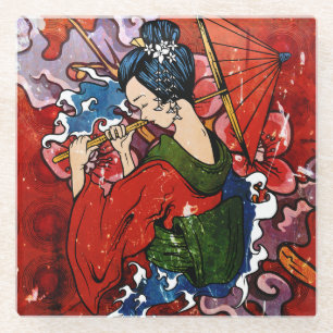 Geisha Glazen Onderzetter