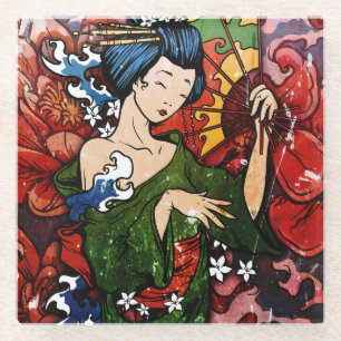 Geisha Glazen Onderzetter