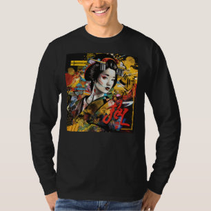 Geisha Graffiti T-shirt - Classical Beauty Streetw