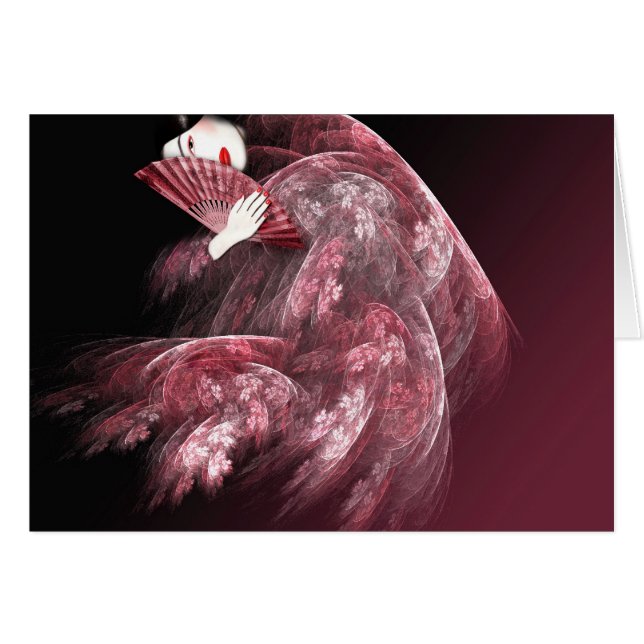 Geisha in het rood (Voorkant Horizontaal)