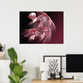 Geisha in het rood poster (Thuiskantoor)