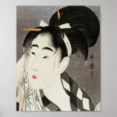 Geisha Japanse Oriental Asian Kimono Poster (Voorkant)