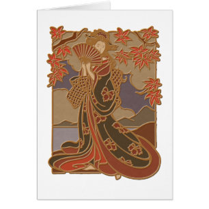 Geisha japonais dans l'art en bambou asiatique de