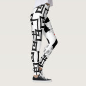 geisha japonaise fille noir blanc leggings graphiq (Droite)