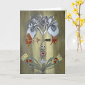 Geisha Kaart (Gele Bloem)