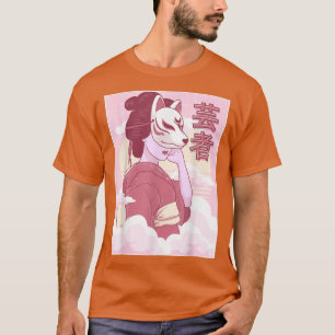 Geisha Kitsune Masker Japans voor Masker T-shirt