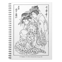 Geisha-laptop met Utamaro Famous Hair Dressing Notitieboek