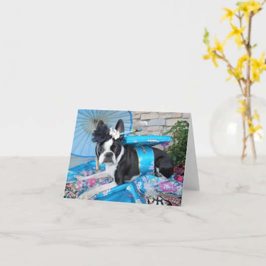 Geisha Lola B. Boston - CARTE VIERGE (Fleur jaune)