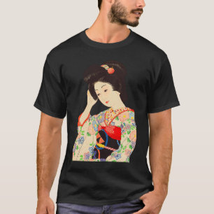 Geisha Maiko Kimono Japans Japan schilderij Kawase T-shirt