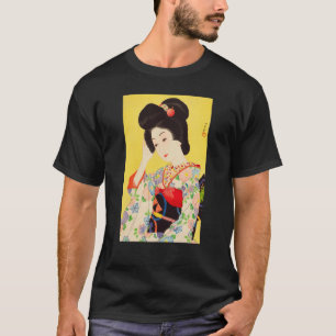 Geisha Maiko Kimono Japans Japan schilderij Kawase T-shirt