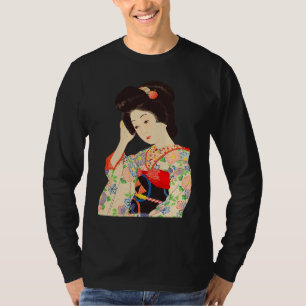 Geisha Maiko Kimono Japans Japan schilderij Kawase T-shirt