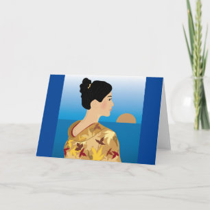 Geisha Meisje Wenskaarten Kaart