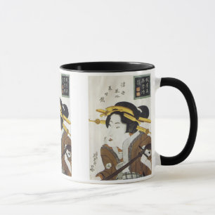 Geisha met Samisan, Eisen, 1826 Mokken en steins