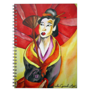 Geisha notitieboek van Sacha Grossel Art