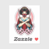 Geisha Oni Sticker (Vel)