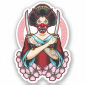 Geisha Oni Sticker (Voorkant)