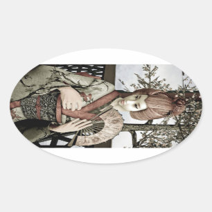 Geisha Ovale Sticker