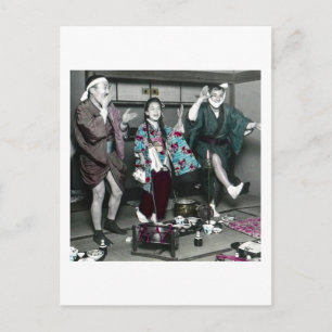 Geisha Party Time in Old Japan  Japans Briefkaart