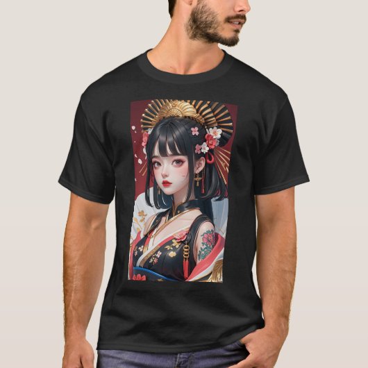 GEISHA PIRATE 1 T-SHIRT (Voorkant)