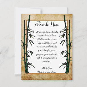 geisha PLAT du carte de remerciements 4 x 5