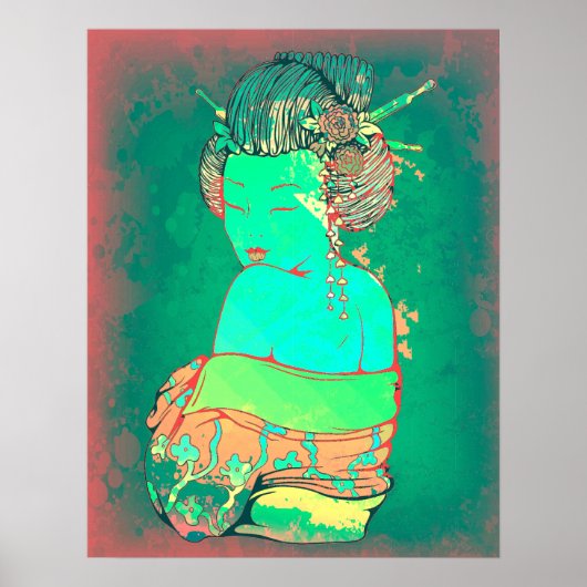 Geisha Psychedelic Poster (Voorkant)