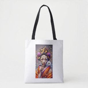 "Geisha Puzzle Illusion - Sac fourre-tout artistiq