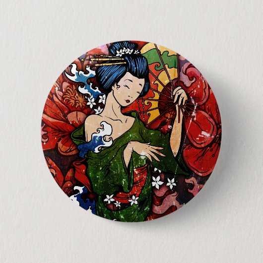 Geisha Ronde Button 5,7 Cm (Voorkant)