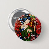 Geisha Ronde Button 5,7 Cm (Voorkant /achterkant)